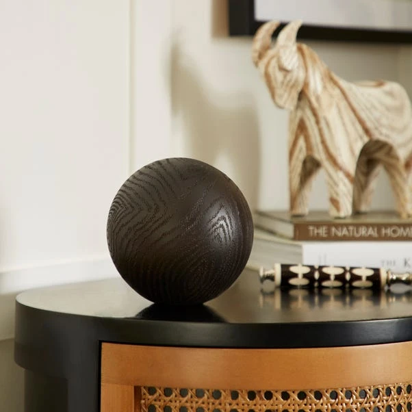 Dunelm Wood Effect Ball Black 1 Dunelm Wood Effect Ball Black