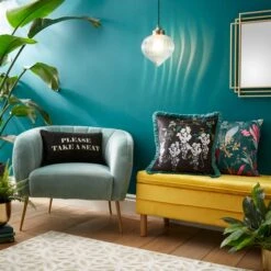 Dunelm Wysteria Velour Cushion -Decoration Store 30796412 alt06