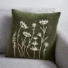 Dunelm Velour Rope Embroidered Floral Cushion