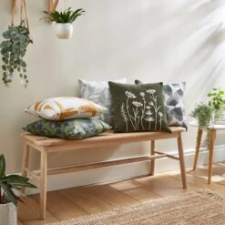 Dunelm Velour Rope Embroidered Floral Cushion -Decoration Store 30796414 alt06