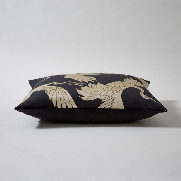Dunelm Crane Foil Print Cushion 5 Dunelm Crane Foil Print Cushion - Image 5
