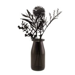 Dunelm Black Floral Arrangement In Glass 26cm -Decoration Store 30796536 alt03