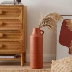Dunelm Ceramic Vase 58cm Butterscotch
