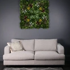 Dunelm Set Of 4 Floral Living Wall Panel 100cm X 100cm -Decoration Store 30797228 alt02