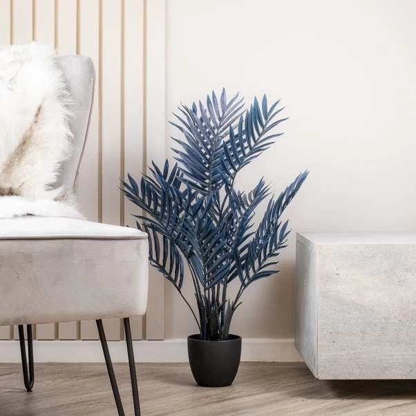 Scottish Everlastings 70cm Areca Palm Tree Luxe Navy 1 Scottish Everlastings 70cm Areca Palm Tree Luxe Navy