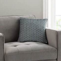 Dunelm Cut Velvet Mini Triangles Cushion