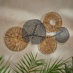 Dunelm Indoor Outdoor Artisan Leaf Wall Art 85cm