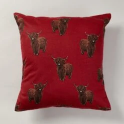 Highland Cow Brushed Cotton Cushion -Decoration Store 30802450 alt02