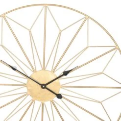 Pacific Lifestyle Antique Gold Geo Design Wall Clock 77cm -Decoration Store 30803491 alt02