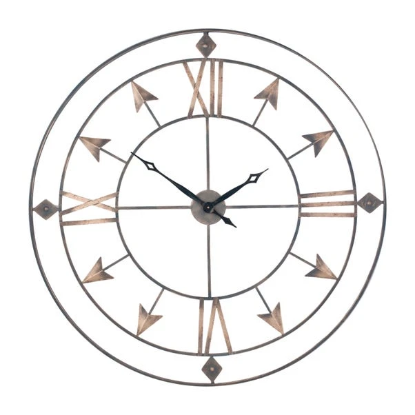 Pacific Lifestyle Antique Grey & Gold Large Wall Clock 120cm 2 Pacific Lifestyle Antique Grey & Gold Large Wall Clock 120cm - Image 2