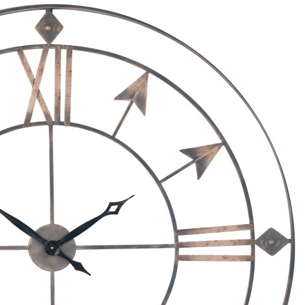 Pacific Lifestyle Antique Grey & Gold Large Wall Clock 120cm 3 Pacific Lifestyle Antique Grey & Gold Large Wall Clock 120cm - Image 3