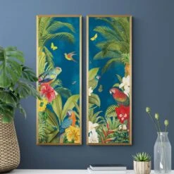 Dunelm Set Of 2 Framed Prints - Parrot Paradise