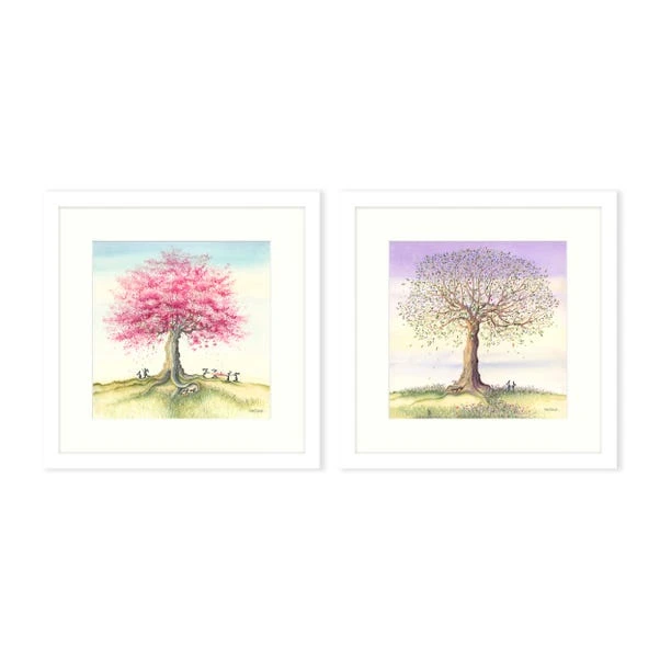 Dunelm Set Of 2 Framed Prints - Catching The Blossom / Waiting To Fall 2 Dunelm Set Of 2 Framed Prints - Catching The Blossom / Waiting To Fall - Image 2