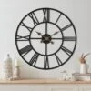 Dunelm Skeleton Antique Brass Effect Wall Clock 70cm
