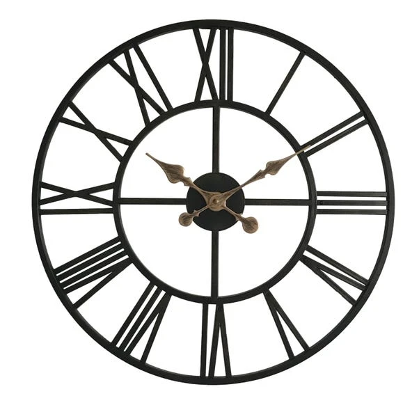 Dunelm Skeleton Antique Brass Effect Wall Clock 70cm 3 Dunelm Skeleton Antique Brass Effect Wall Clock 70cm - Image 3