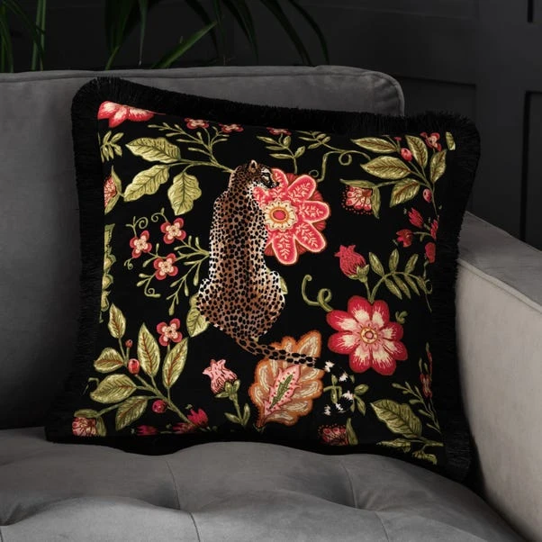 Dunelm Paradise Square Cheetah Cushion 2 Dunelm Paradise Square Cheetah Cushion - Image 2