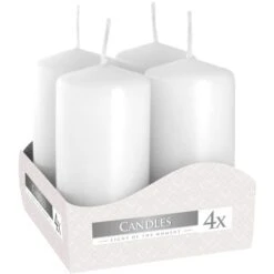 Bispol Set Of 4 White Votive Candles
