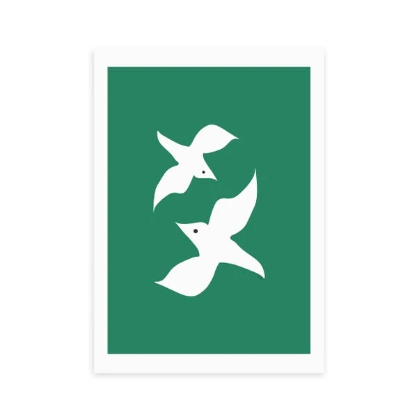 East End Prints Love Birds In Green Print 2 East End Prints Love Birds In Green Print - Image 2