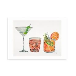East End Prints Classic Cocktails Print