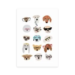 East End Prints Dogs In Glasses Print