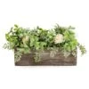 Dunelm White Rose With Green Leaves In A Box